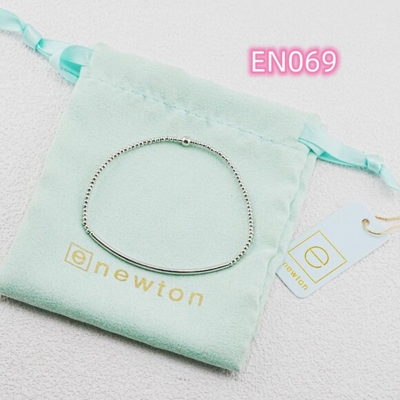 Enewton Platinum Curved Tube Bead Bracelet - Picture 2 of 4